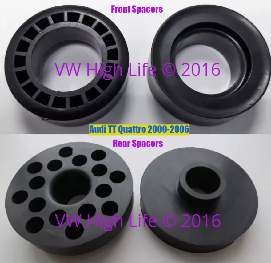 Best Spacer Kit for the 2000-2006 Audi TT QUATTRO AWD MK1.  Used in the STAGE 1 & 2 KITS.  